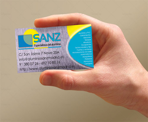 tarjetasVisitaDisenoMadrid carpinteria aluminio madrid tarjetasVisitaDisenoMadrid Nueva imagen de marca Aluminio Sanz Madrid